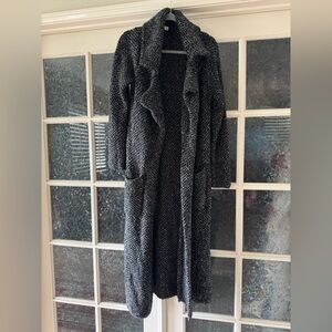 Lavand Long Black and Gray Knit sweater cardigan